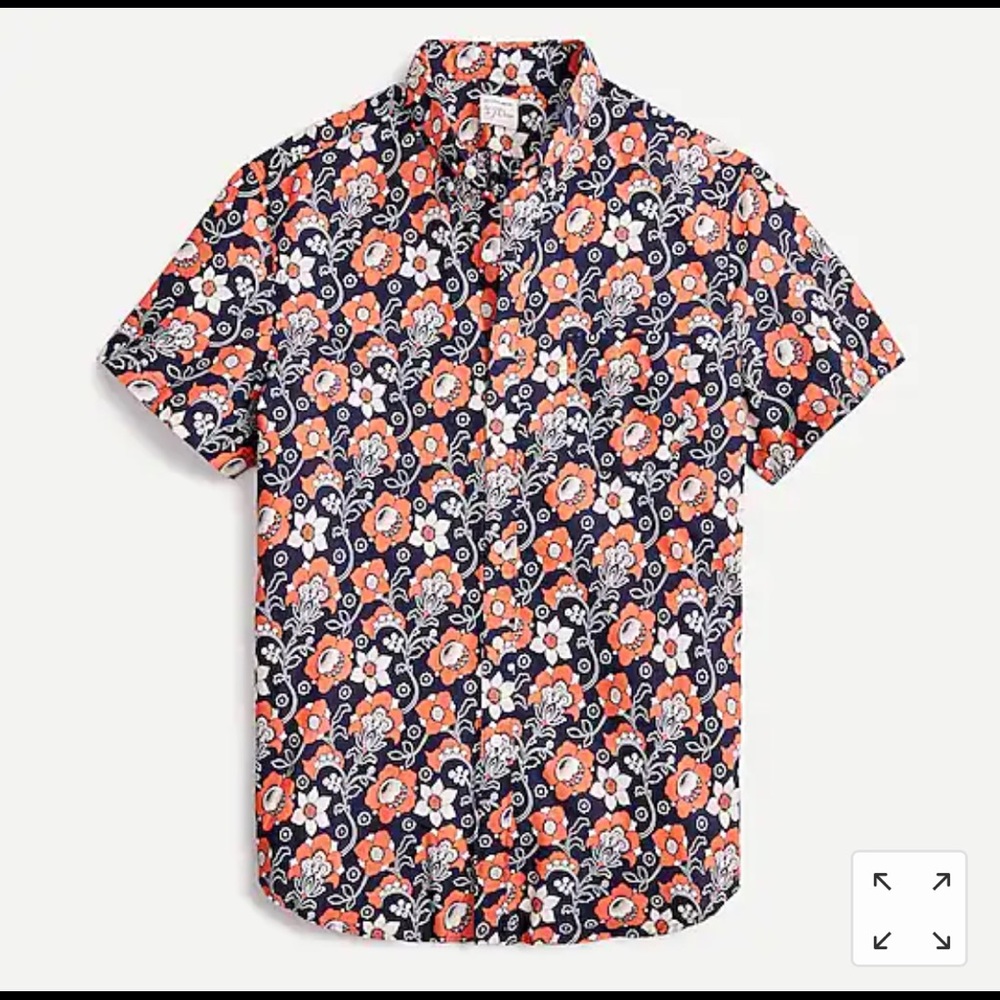 J. Crew Shirt-sleeve slub cotton shirt